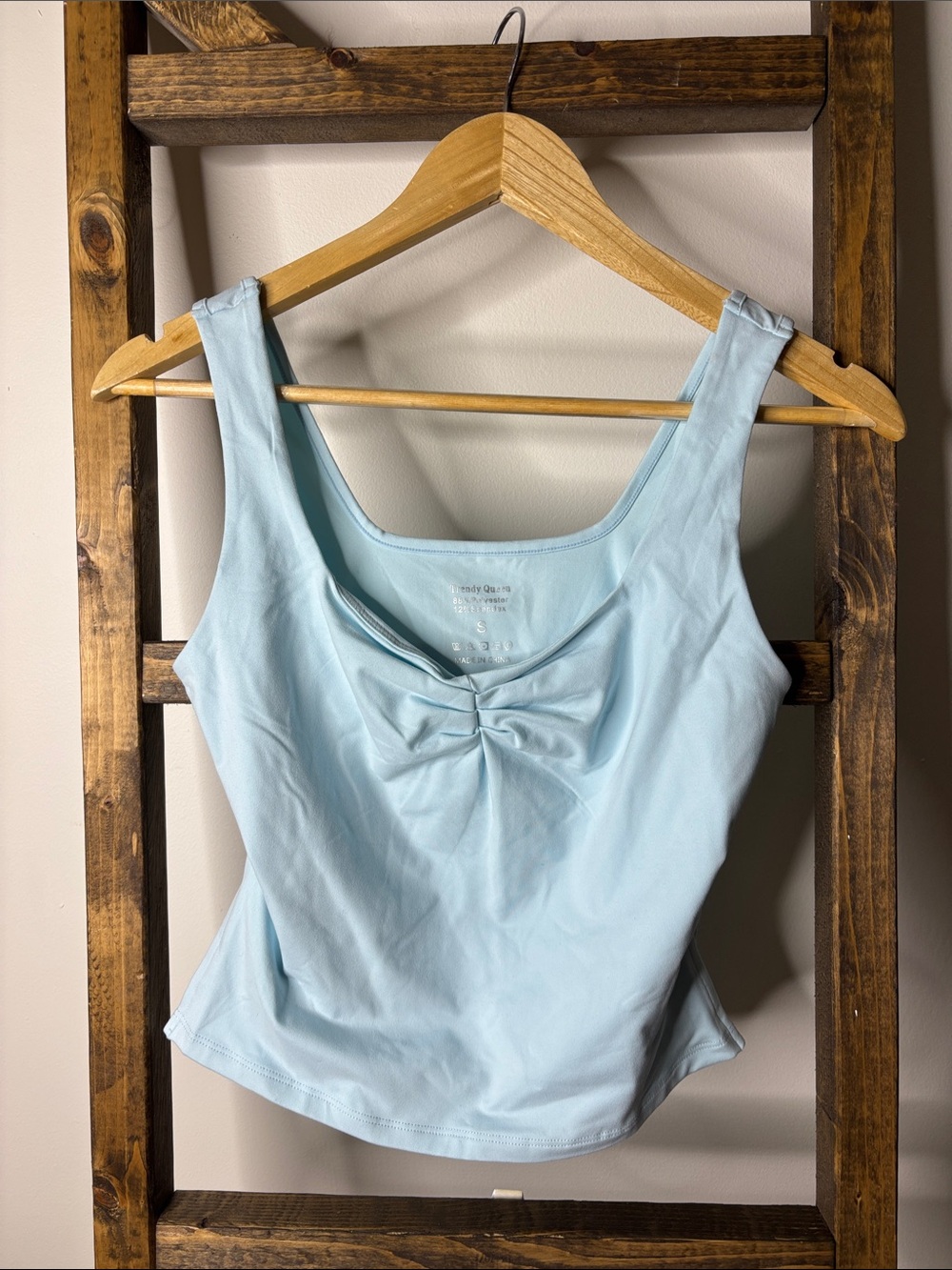 Light Blue Knot-Front Tank Top for Women